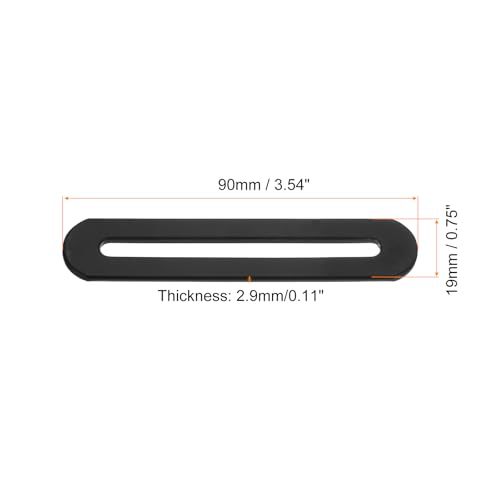 uxcell 2Pcs Adjustable Flat Mending Plate Support with Slot, 3.54 x 0.75 Inch Stainless Steel Slotted Straight Brace Brackets for Wooden Furniture, Black - size: 3.54 x 0.75 Inch