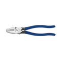 Klein Tools D213-9NETH Lineman's Bolt-Thread Holding Pliers, High-Leverage Streamline Design with Rounded Nose and Knurled Jaw, 9-Inch - style: With Thread Cleaner