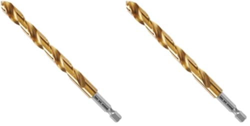 BOSCH TI2151IM 1-Piece 3/8 in. x 5 in. Titanium Nitride Coated Metal Drill Bit Impact Toughwith Impact-Rated Hex Shank for Applications in Heavy-Gauge Carbon Steels, Light Gauge Metal, Hardwood - size: 3/8 in (Pack of 2), style: Industrial