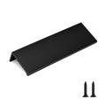 Rergy 10 Pack 4" Cabinet Pulls Black Finger Pulls for Cabinets - color: Black, size: Hole Center: 4in(102mm)