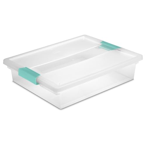 Sterilite Clip Box, Stackable Clear Plastic Bins- Large, 18-Pack - size: Large, style: 18 Pack