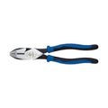 Klein Tools J2000-9NECR Lineman's Pliers, Crimping, 9-Inch, Made in USA, For Non-Insulated Connectors-Lugs-Terminals, Cuts ACSR, Screws and Nails, High-Leverage, Induction Hardened Knives, Heavy Duty - style: Cuts / Crimps