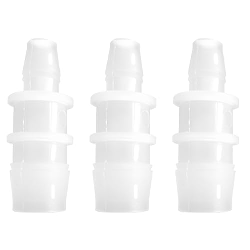 Plastic Hose Barb Reducer Pipe Fittings, 5/8" to 3/8" Hose ID Connectors Joint Splicer Mender Adapter Union Boat Water Air Aquarium O2 Fuel (Pack of 3) - size: 5/8" to 3/8"