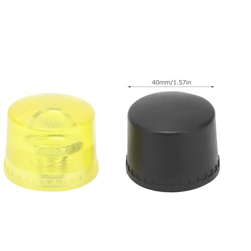Replacement Mallet Head Tips Rubber Hammer 4 Pcs Yellow Black Plastic Set (Φ40mm)