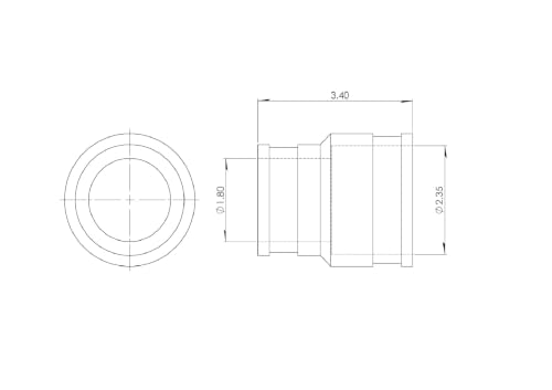 Fernco 1056-215 Cast Iron, Plastic and Steel Pipe Flexible Coupling Connector Sewer and Drain Coupler Adapter 2" X 1.5" Black