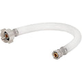 Eastman 16 Inch Flexible Toilet Connector, PVC Braided Hose with 7/8 Inch Ballcock Nuts, 3/8 Inch Compression Inlet Connection, 48170 - size: 16 in.