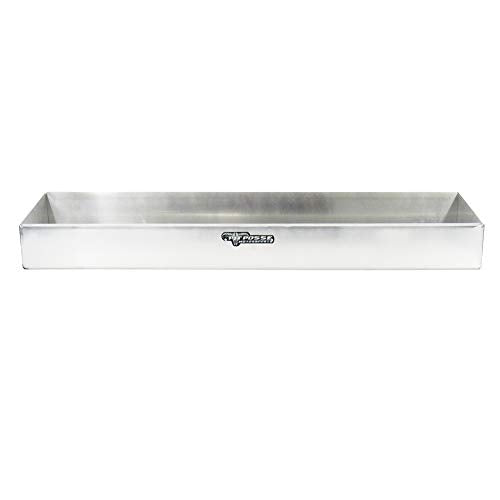 Pit Posse 443 Oil Shelf 12 Quart Bottle Holder Storage Organizer Caddy 32" - Made in USA - Enclosed Race Trailer Garage Shop Automotive Motor Engine Oil Rack Caddie Shelves (Silver) - color: Silver