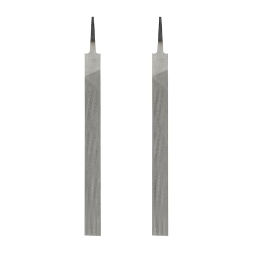 HARFINGTON 2pcs Flat Coarse Cut File 16" Double Cut Teeth High Carbon Steel Hand Rasp File without Handle for Metal Wood Deburring Removing - size: 16", style: Coarse