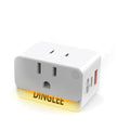 Multi Plug Outlet Extender with 20W USB C Charger and 2 Outlets - size: 1Pack