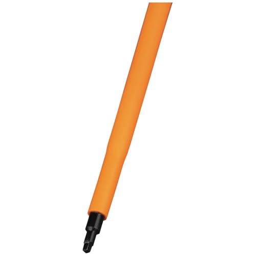 Klein Tools 6886INS Insulated Screwdriver, Made in USA, 1000V #1 Square Tip Screwdriver with 6-Inch Shank, Tip-Ident, Cushion-Grip Handle - style: #1 Square, 6-Inch