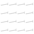 16 Pack Heavy Duty Tube Slatwall Shelf Brackets, Metal Tubular Slat Wall Brackets with Lip, Slatwall Accessories for Garage, Retail, and Home Storage - size: 10 Inch, style: White