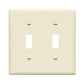 ENERLITES Toggle Light Switch Wall Plate, Gloss Finish, Size 2-Gang 4.50" x 4.57", Unbreakable Polycarbonate Thermoplastic, 8812-LA, Light Almond - color: Light Almond, size: Screw