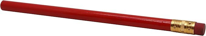 RevMark Jumbo Round Pencil 24-Pack with Black Lead, USA Made. Quality Cedar Wood for Carpenters, Construction Workers, Woodworkers, Framers, DIY, Students, Teachers (Red)