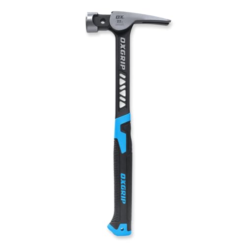 OX Ultrastrike 20oz Anti Vibe Framing Claw Hammer, Martillo de Construccion - size: 20-oz, Smooth Face