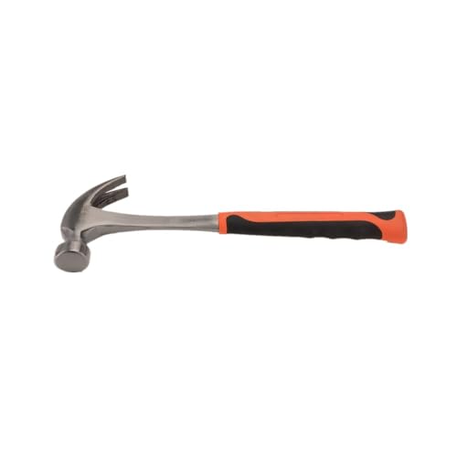 FLZOSPER 20oz Claw Hammer with Smooth Face & Shock-absorbing Leather Long Handle Straight Rip Claw