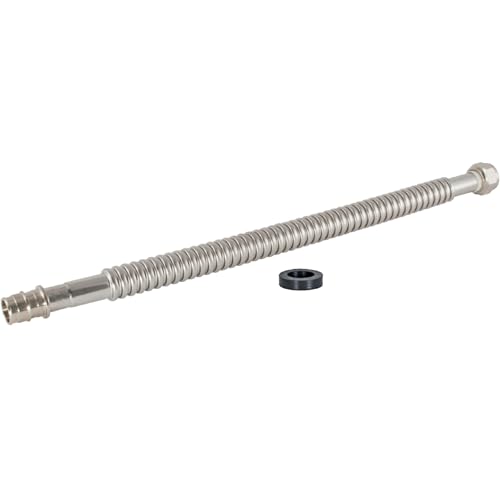 Eastman 18 Inch WaterFlex Expansion Water Heater Connector, 3/4 Inch FIP x 3/4 Inch Expansion PEX (F1960), Stainless Steel Corrugated Water Heater Supply Line, 438318 - size: 18 Inch