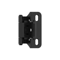 Amerock 1 Pair 1/4" Overlay Matte Black Partial Wrap Cabinet Hinge - color: Matte Black, size: 1/4 Inch (6 mm) Overlay
