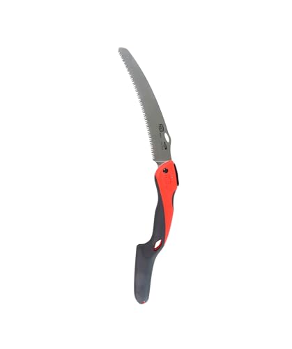 FELCO 604 Folding Pruning Saw –Curved Pull-Stroke Saw for Tree Trimming & Elevated Cut | Tree Branch Cutter | Folding Handsaw with Chrome-Plated 10" Blade, Non-Slip Handle, Blade Lock, Swiss Precision