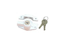 QCAA Heavy Duty Keyed Sash Lock, Child-Proof Security, Only Unlock with Key, CTC 2", White, 1 Pack, Made in Taiwan - color: White, size: 1 Pack