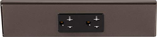Task Lighting TR Series Angle Power Strip, 9 inch, 1 Dual Receptacles, Bronze - color: Bronze, size: 9 Inch