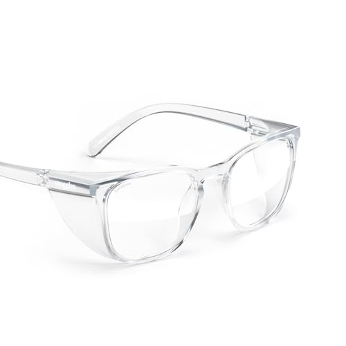 Stoggles Square Wide Fit Z87.1 Certified Polycarbonate Safety Glasses - color: Clear, size: Wide