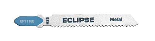 Eclipse Professional Tools EPT118B 12 TPI Metal Fine Cut Jigsaw Blade, Silver, 75 mm, Set of 5 Pieces