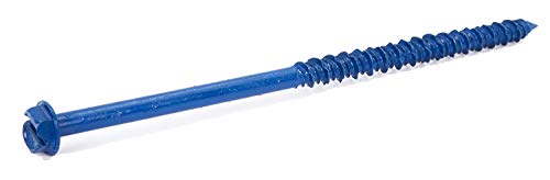 CONFAST 3/16" x 4" Hex Head Concrete Screw Anchor with Drill Bit for Anchoring to Masonry, Block or Brick (100 per Box) - size: 3/16" x 4"
