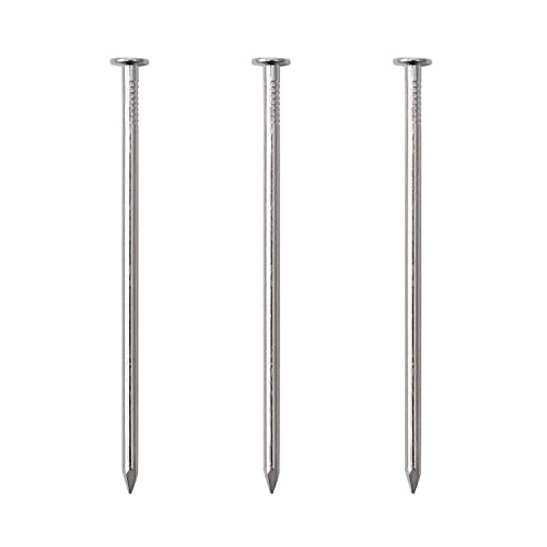 JEGONFRI 60PCS 3" Nickel Plated Flat Head Nails for Hanging, Wood Nails - color: Silver, size: 3 In , 60 Pcs