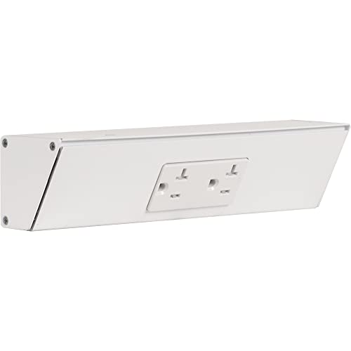 TR Series Angle Power Strip, 9 inch, 1 Dual Receptacles, White - color: White, size: 9 Inch