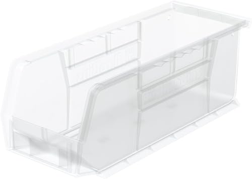Akro-Mils 30224 AkroBins Plastic Storage Bins, 11"x 4"x 4", Clear, 12-Pack - color: Clear