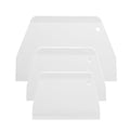 Plastic Cake Scrapers and Smoother DIY Tools for Bread White, 3 Pcs
