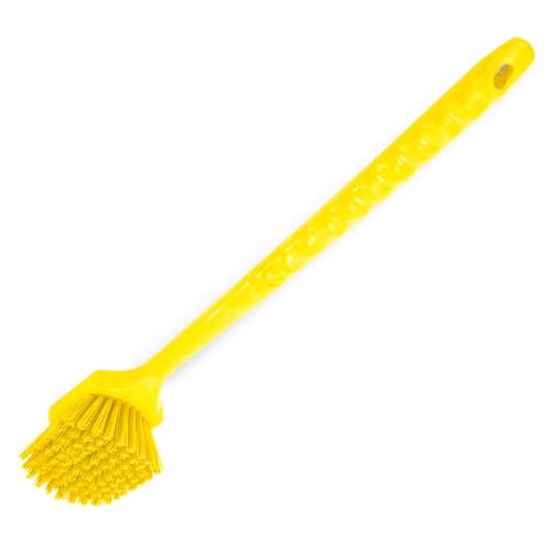 SPARTA 20 Inch Floater Scrub Brush, Polybutylene Bristles, Yellow