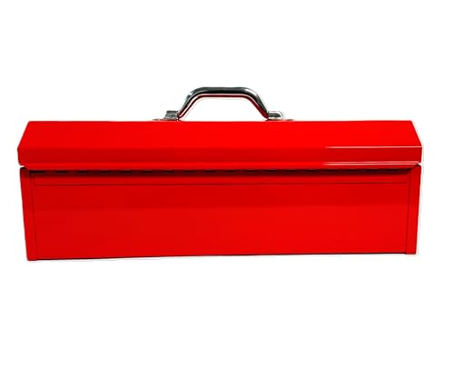 Homak Steel Hip Roof Tool Box, Red, Short, 19 Inches - size: 19-Inch x 6-Inch x 6-1/2-Inch - Short