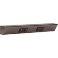 Task Lighting TR Series Angle Power Strip, 18 inch, 2 Dual Receptacles, Bronze - color: Bronze, size: 18 Inch