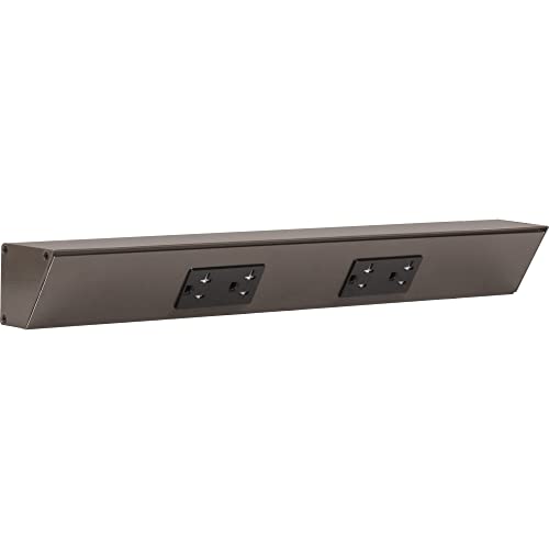 Task Lighting TR Series Angle Power Strip, 18 inch, 2 Dual Receptacles, Bronze - color: Bronze, size: 18 Inch