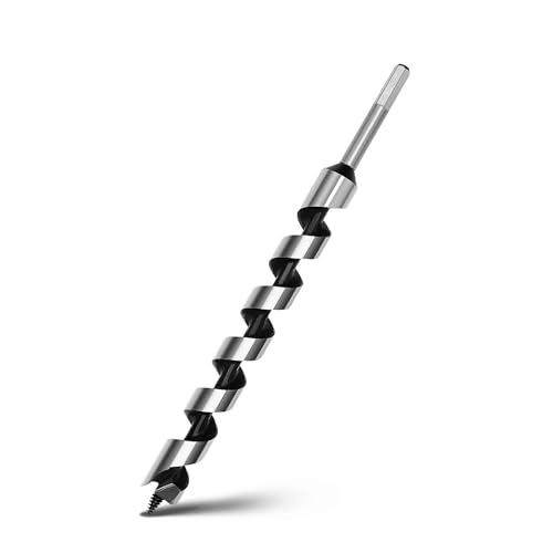 1-1/8 x 13.8 Auger Drill Bit for Wood,28x350mm Hex Shank Auger Bit - size: 1-1/8 in x 13.8 in