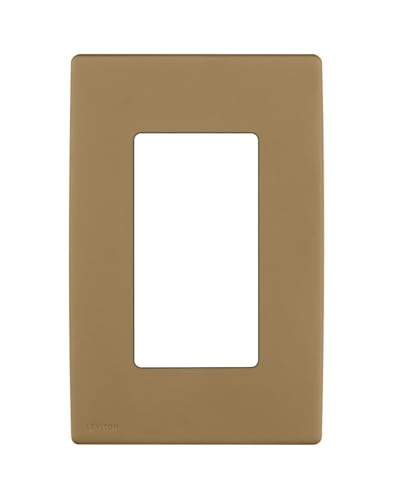 Leviton Renu One-Gang Screwless Snap-On Wallplate, REWP1-WC, Warm Caramel - color: Warm Caramel, size: 1 Gang