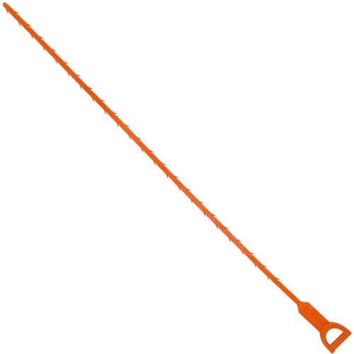 Drain Clog Remover, 25.2inch Flexible Long Pipe Snake Hair Clogs Catcher Cleaner Tool for Toilet, Kitchen Sink, Bathroom Tub, Sewer Drain - color: Orange 25.2inch