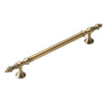 5 Pack | Cabinet Handles | Solid Brass | 6-5/16 Inch Hole Center | Brushed Antique Brass |Classic Cabinet Pulls for Furniture Kitchen ＆ Bathroon Fixture - size: 6-5/16 Inch Hole Center