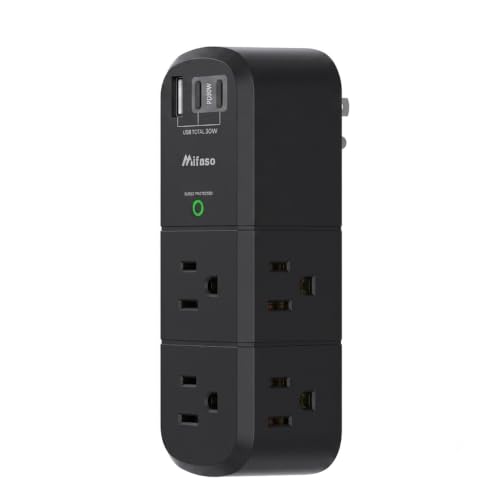 PD30W USB Outlet Extender with Rotating Plug - color: Black, size: 1A2C&PD30W, 1-pack
