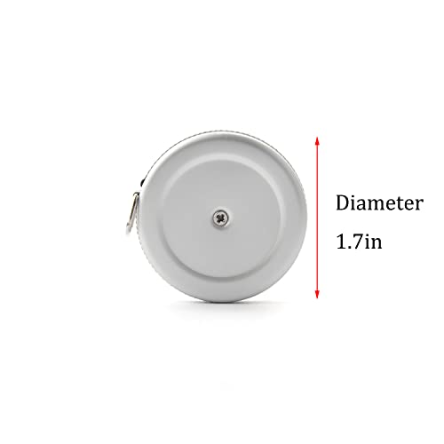 Small Tape Measure, Mini Retractable Dual Sided 80 Inch/2 M Measuring Tape | Silver Measure Tape - style: Round