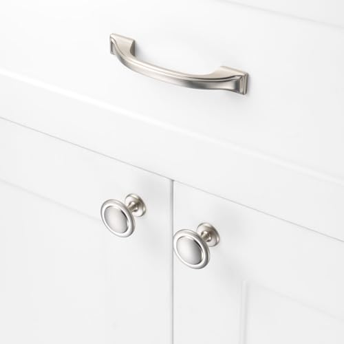 3 in Brushed Nickel Cabinet Pulls Arch Drawer Handles 10 Pack P2409 - color: Brushed Nickel, size: 3" Hole Centers-10 Pcs