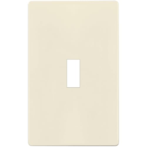 TG Mid-Size Screwless Toggle Light Switch Cover Plate, 1 Pack, Light Almond - color: Light Almond, size: 1 Gang