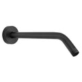 Shower Arm with Flange and Teflon Tape, Wall Mounted Shower Pipe 304 Stainless Steel Extension Arm for Fixed Shower Head & Handheld (12 Inches, Matte Black) - color: Matte Black, style: 12 Inch