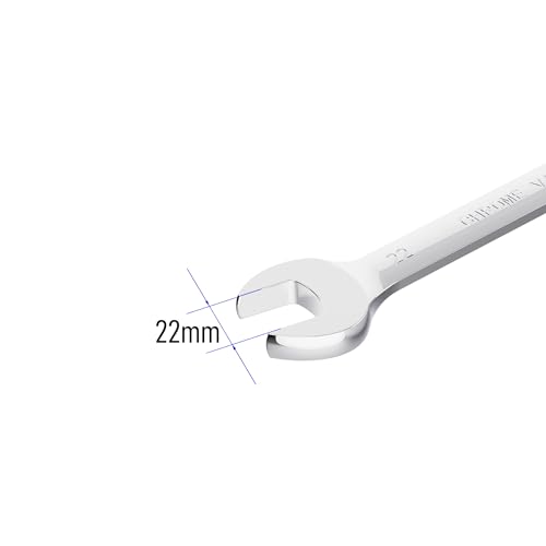 22mm Flex-Head Ratcheting Combination Wrench, 22mm Metric - size: 22mm