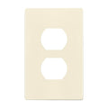 ENERLITES Screwless Duplex Outlet Covers Wall Plate, 1 Pack, Light Almond - color: Light Almond, size: Screwless