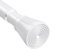 White Shower Curtain Rod 45 to 77 Inch,Spring Tension Curtain Rod - color: White, size: 45-77"