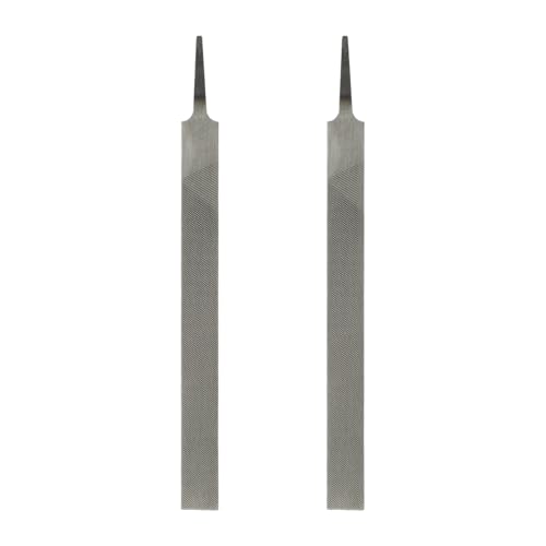 HARFINGTON 2pcs Flat Coarse Cut File 10" Double Cut Teeth High Carbon Steel Hand Rasp File without Handle for Metal Wood Deburring Removing - size: 10", style: Coarse