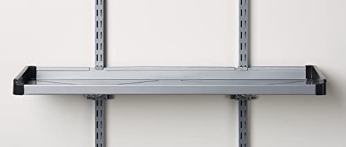 Rubbermaid FastTrack Rail Large Shelf Organization System, Holds up to 50 Pounds, Ideal for Cleaning Products/Garden Supplies/Laundry Products - style: Large Shelf