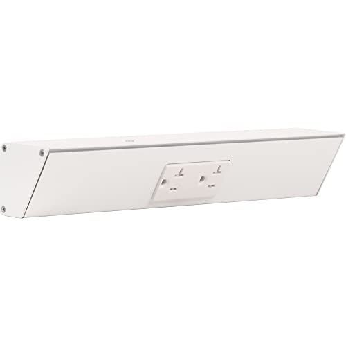 Task Lighting TR Series Angle Power Strip,12 inch, 1 Dual Receptacle, White - color: White, size: 12 Inch